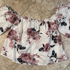 Floral Off-Shoulder Women's Top